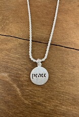 Dogeared Dogeared Gothic Peace Necklace Sterling Silver