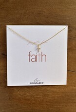 Dogeared Dogeared Simple Cross Necklace Gold Dipped