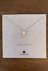 Dogeared Dogeared Sky is the Limit Kite Necklace Gold Dipped