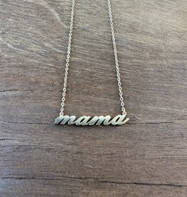 Thatch Thatch Mama Script Necklace 14K GP