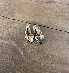 Thatch Thatch Petite Heart Hoop Earrings 14K GP