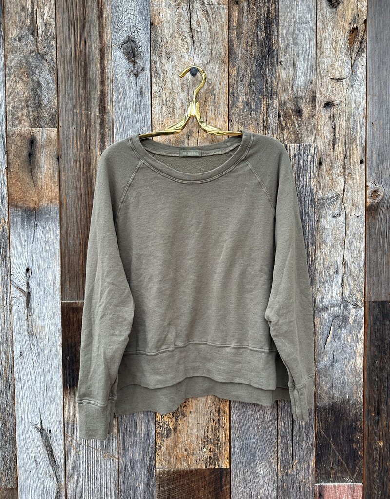 CP Shades CP Shades Roxy French Terry Side Slit Sweatshirt Olive 1238-257K