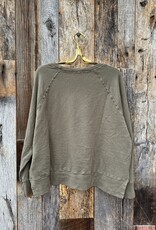 CP Shades CP Shades Roxy French Terry Side Slit Sweatshirt Olive 1238-257K