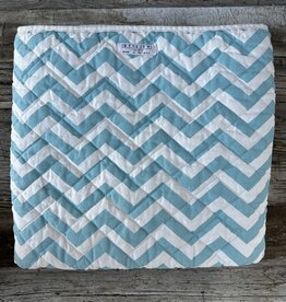 Utility Canvas Utility Canvas Quilted Throw Blanket Blue Zig Zag 52x66
