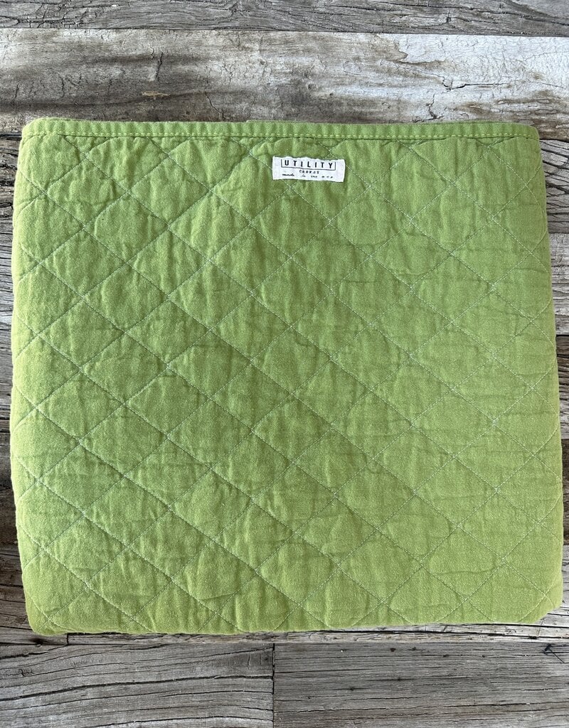 Utility Canvas Utility Canvas Quilted Throw Blanket Leaf Green 52x66