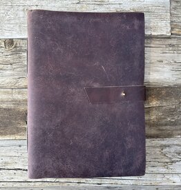 Sugarboo Sugarboo Large Burgundy Oiled Leather Journal 8" x 12" LJ199L