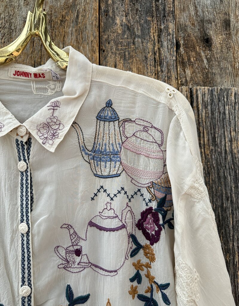 Johnny Was Johnny Was Tea Time Blouse Shell