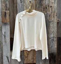 Project Social T Project Social T Wonderland Cozy Rib Mockneck Alabaster