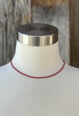 Radiant Malas Tiny Intention Necklace Red Coral 2mm 16"