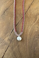 Minetta Design NDR Necklace - Silver & Rose W/Dot Pendant