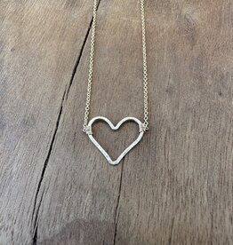 Sabina Heart Staple Necklace GF S13GC 17"
