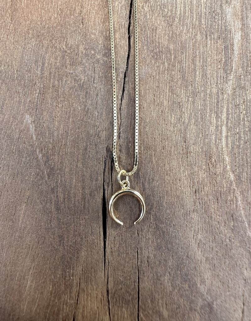 Horn sales charm necklace