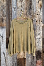 Project Social T Project Social T Cozy Seamed L/S Military Green