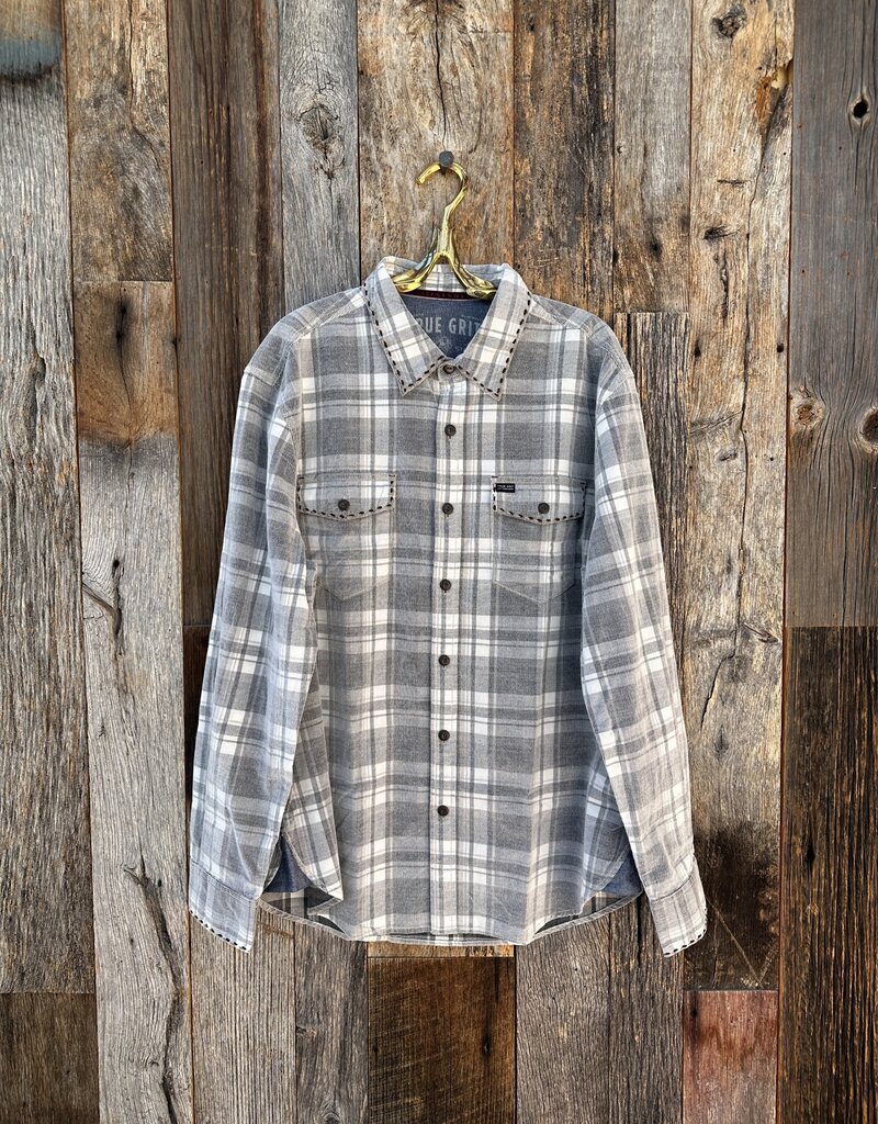 True Grit True Grit L S 2 Pocket Shirt w Stitch Charcoal D1M67CCP9