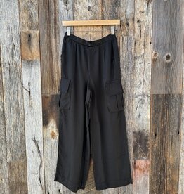 Stateside Stateside Viscose Satin Cargo Pant Black