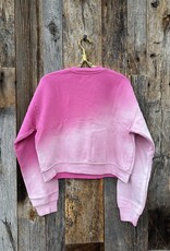 Sundry Cropped Sweatshirt Flamingo Ombre