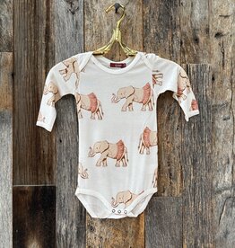 Milkbarn Milkbarn Bamboo L/S One Piece Tutu Elephant 33271