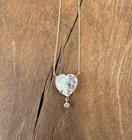 Chan Luu Chan Luu 14k Heart Necklace Moonstone NGF14-15091