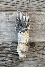 Andaluca Home Andaluca Home 6" Lavender Strawflower and White Sage Smudge Wand