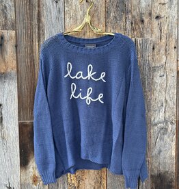 Wooden Ships Wooden Ships Lake Life Cotton Crew Indigo/Breaker White