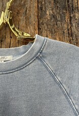 Z Supply Z Supply Crop Out Knit Denim Sweatshirt ZT241289