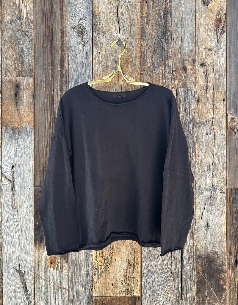 It Is Well Boxy Sweater K3010 Black