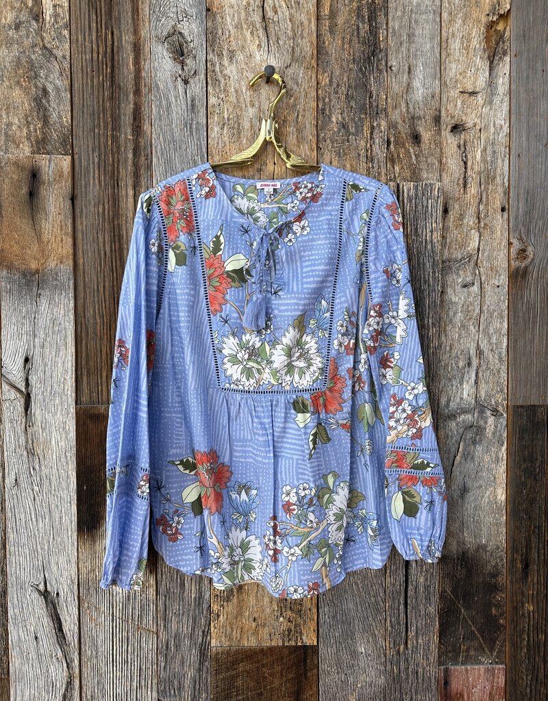 Johnny Was Johnny Was Mosaic Curved Hem Prairie Blouse Multi