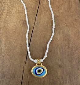 Chan Luu Chan Luu Mya Evil Eye Necklace NG-14920 Turquoise