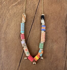 Iwona Ludyga Design Iwona Ludyga LaLoba Necklace- Woven Beads on Chain LNBS#3626