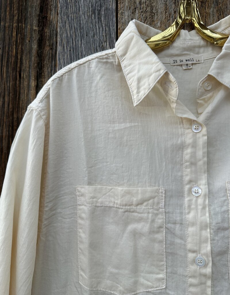 It Is Well Button Down Shirt T2004 Natural