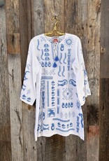 Johnny Was Johnny Was Acantha Kimono Sleeve Relaxed Dress White