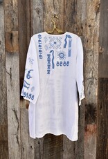 Johnny Was Johnny Was Acantha Kimono Sleeve Relaxed Dress White
