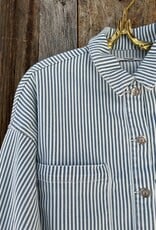Mavi Rayna Cropped Shirt Stripe Denim