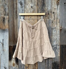 DYLAN Dylan Gauze Sophie Skirt Khaki