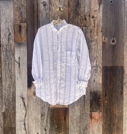 CP Shades CP Shades Joss Linen Shirt Blue Stripe 1225-287