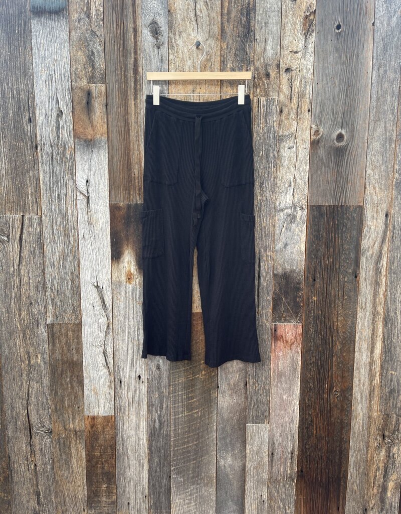 Stateside Stateside Luxe Thermal Cropped Pant Black