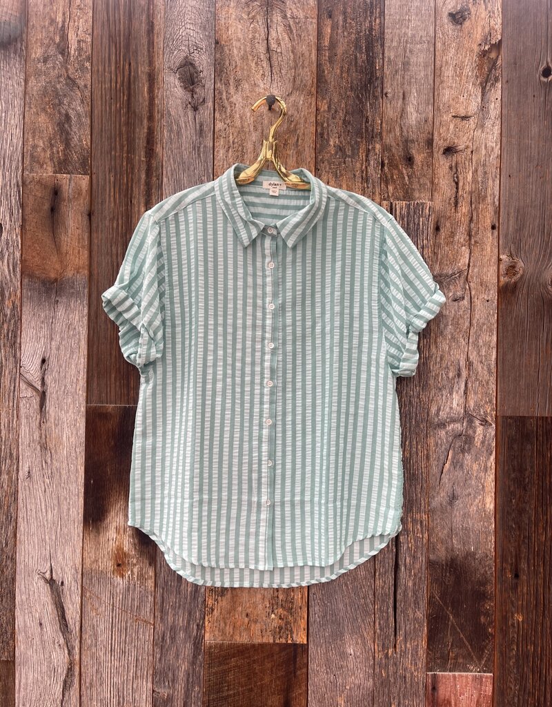 DYLAN Dylan S/S Button Up Shirt Kale