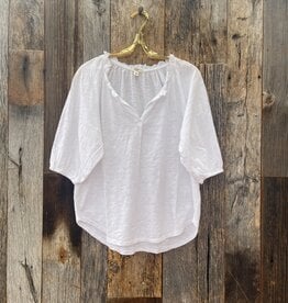 DYLAN Dylan Puff Sleeve Top White