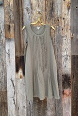 DYLAN Dylan Ruffle Pintuck Dress Olive