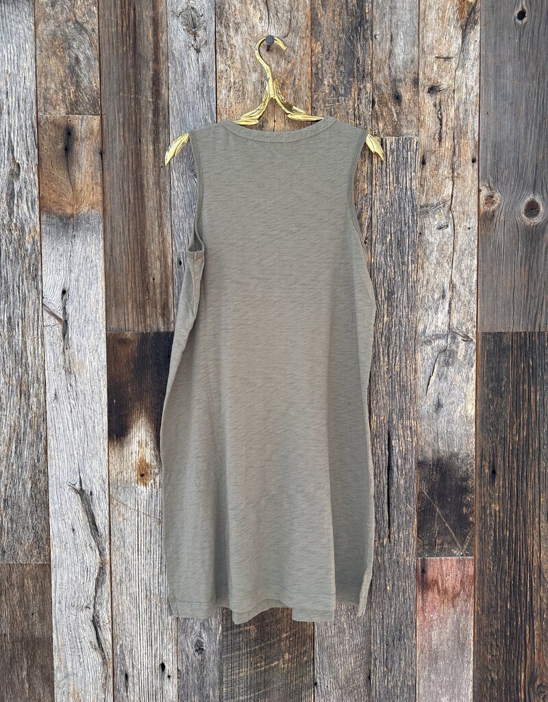DYLAN Dylan Ruffle Pintuck Dress Olive