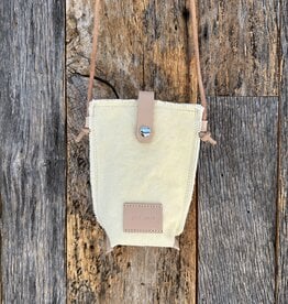 Graf Lantz Graf Lantz Hana Phone Crossbody Canvas- Limoncello Canvas, Natural Leather