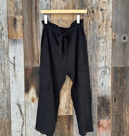 Stateside Stateside Linen Paperbag Cargo Pant Black