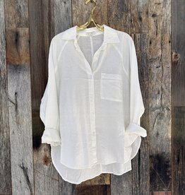 Z Supply Z Supply The Perfect Linen Top White