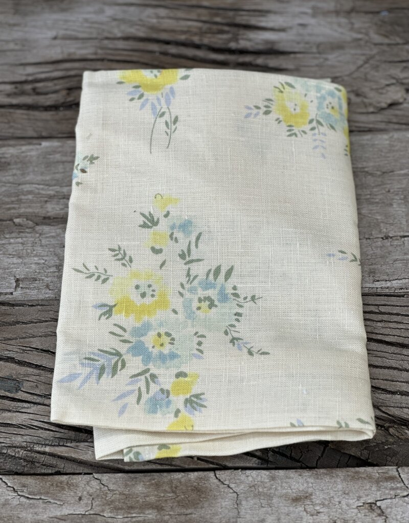By The Sea Organics By The Sea Organics Linen Tea Towel 22"x35" Blue French Floral