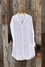 CP Shades CP Shades Tamsin Linen Shirtdress 4931-7 White