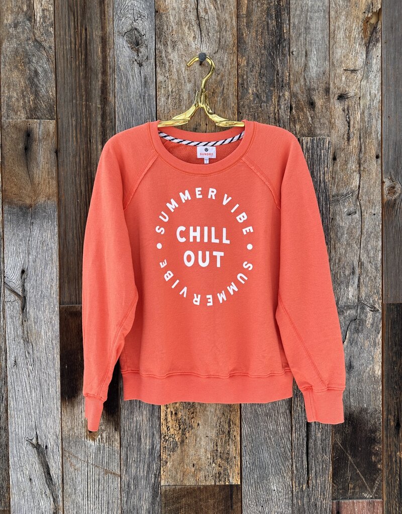 Sundry Raglan Sweatshirt Chill Coral