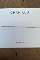 Chan Luu Chan Luu Enamel Bead Anklet AKG-1262 Pink Rose