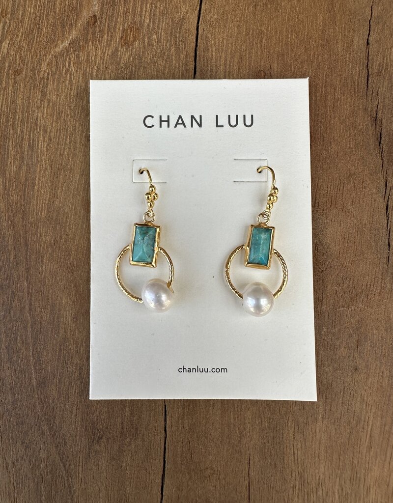 Chan Luu Chan Luu Halo Drop Earrings Turquoise Mix  EG-5730