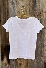 SWTR SWTR Linen V Neck White 922-S23