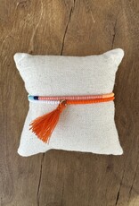 Sidai Designs Sidai Designs Elastic Tassle Wrap Bracelet (Orange)